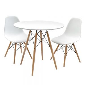 Comedor Minimalista con 2 sillas Eames y Mesa Eames 